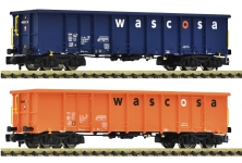 Fleischmann 6660140 - N - 2-tlg. Set Offene Güterwagen, Wascosa, Ep. VI